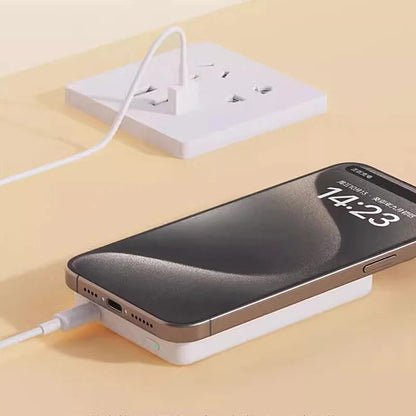 XIAOMI Magnetic Power Bank 5000mAh, 12mm Slim Portable Wired & Wireless Charger with 18W PD Fast Charging, Durable Mag-Safe Battery Pack for iPhone, Sumsung and Other Smart Phones - style: 5000mah Slim & Magnetic & Wireless