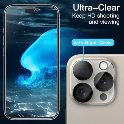 JETech Screen Protector for iPhone 15 Pro Max, 2+2 Pack - size: iPhone 15 Pro Max