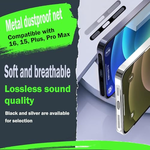 Dust Plug for iPhone Charger Port, Protects Charging Port Anti Dust Cover Anti-Lost Dust Plugs for Lightning, with Speaker Mesh Dustproof, Accessories for iPhone 14 13 12 11 (Plus, Pro Max), 8-Pack