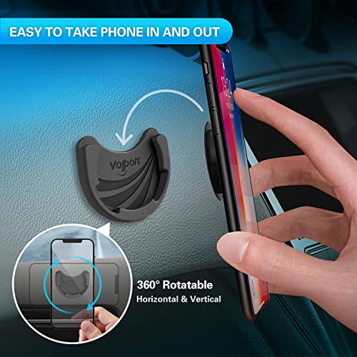 volport Car Mount for Pops Collapsible Socket Grip, 2 Pack Black Silicone Cell Phone Holder for Swappable Socket/Expanding Stand with Sticky Adhesive Replacement Stick on Dashboard, Wall, Glass