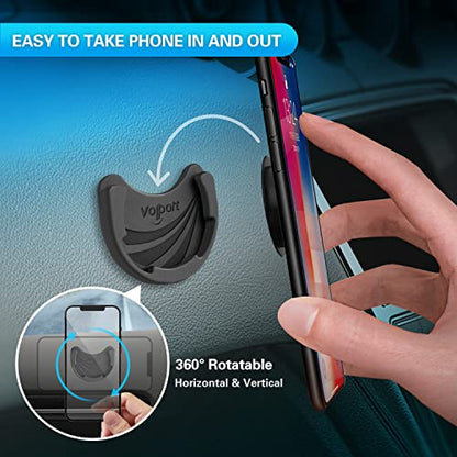 volport Car Mount for Pops Collapsible Socket Grip, 2 Pack Black Silicone Cell Phone Holder for Swappable Socket/Expanding Stand with Sticky Adhesive Replacement Stick on Dashboard, Wall, Glass