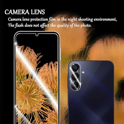 Screen Protector for Samsung Galaxy A16, [2+2 Pack] Tempered Glass for Galaxy A16 5G & Camera Lens Protectors[Ultrasonic Fingerprint Unlock] [Case Friendly] [Bubble-Free] - size: Galaxy A16