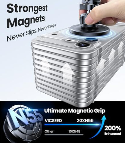 VICSEED for MagSafe Car Mount [Upgraded Strong Magnetic & Won't Break Vent] - color: Jet Black