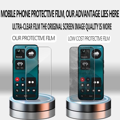 [2+2 Pack Tempered Glass Film For Nothing phone 4a pro Screen Protector 2-Pack with Camera Lens Protector 2-Pack