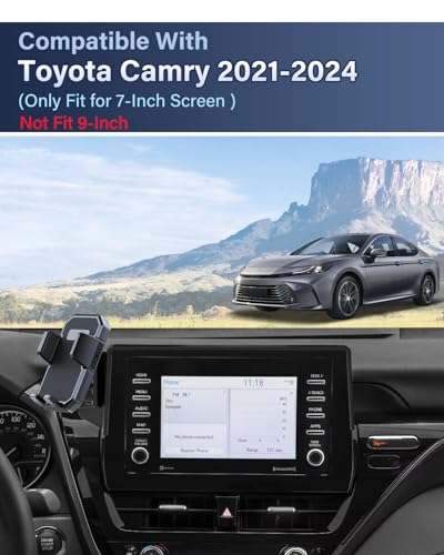 PZK Car Phone Holder for Toyota Camry 2021-2024 LE/SE/SE 7-Inch Screen Only - color: Auto Lock