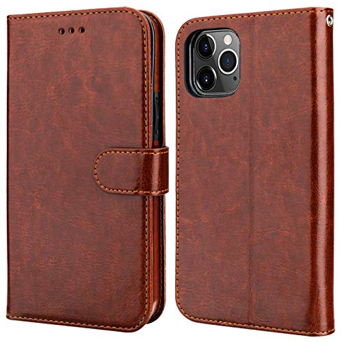 Bocasal Detachable Wallet Case Card Holder for iPhone 11 Pro Max Brown - color: Brown