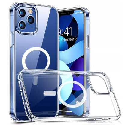 I&H for iPhone 16 Pro Max 6.9 inch Case Crystal Clear Non-Yellowing, Shockproof, Anti-Scratch, Transparent Hard Back Cover with Soft Bumper - size: For iPhone 16 Pro Max