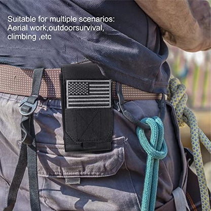 Black Tactical Molle CellPhone Pouch Case,Heavy Duty Waterproof Phone Holster Bag for iPhone 11 12 13 Pro Max For Samsung S22 S21 S20 FE Note 20 A13 A12 A02S Less 6.7" Phone with 4 Pack Patches - color: Black & 4 Pack Patches