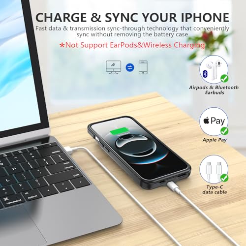 BOPPS Battery Case for iPhone 16 /16e with Stand,Upgraded Slim 8500mAh Portable Protective Charging Case with 15W Fast Charging Compatible for iPhone 16 /16e Battery Pack Charger Case,6.1 Inch Black - size: iPhone 16/16 e