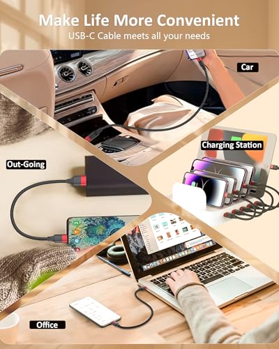 Bkduice 3Pack 6inch Short USB C Cable Fast Charging - size: 6 inch