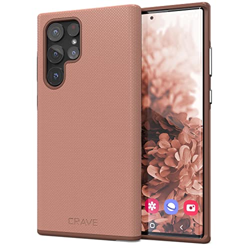 Crave Galaxy S22 Ultra Case, Shockproof Protection Dual Layer Case for Samsung Galaxy S22 Ultra 5G (6.8 inch) - Blush - color: Blush, size: Galaxy S22 Ultra