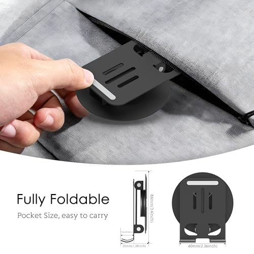 2 Pack Metal Cell Phone Stand for Desk, Multi-Angel Adjustable 360° Rotation Desktop Phone Holder and Foldable Mobile Phone Stand, Compatible with All Smartphones, Black&Black - color: (2 Pack) Black&Black