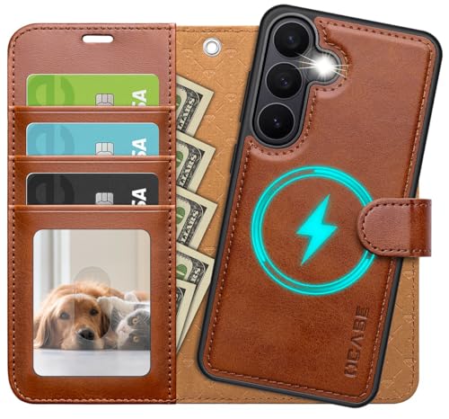 OCASE for Samsung Galaxy S26 Detachable Wallet Case with Card Holder, [2 in 1] PU Leather Flip Folio Case with RFID Blocking Stand Wrist Strap Shockproof Phone Cover 2026, Brown - color: Brown, size: Samsung Galaxy S26
