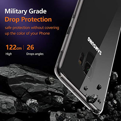 Galaxy S9 Slim Case,Thin TPU Silicone Flexible Soft Skin Gel Lightweight Anti-Scratch Shock Absorption Protective Cases Cover for Samsung Galaxy S9,Crystal Clear - color: Crystal Clear