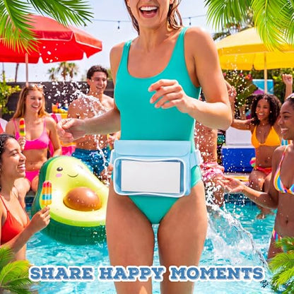 Ipx8 Waterproof Fanny Pack, 1 Pack Floating Waterproof Phone Pouch Touchscreen Dry Bag with Adjustable Waist Strap for Beach, Swimming, Kayaking, Boating, Fits Phones up to 8.5"(Blue) - color: Blue
