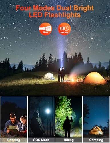 MINRISE Solar Power Bank 40000mAh, Portable Charger PD 20W Fast Charging - color: Orange-black