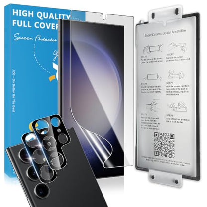 2+2 Pack for Samsung Galaxy S23 Ultra Screen Protector, PET Film - size: 6.80-inch