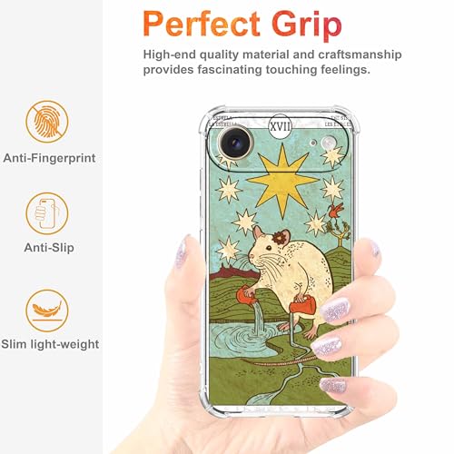 Case for iPhone Air with Tarot Card Design,Aesthetic Cute Rat Pattern,Trendy Soft TPU Bumper Phone Cover,6.5"(Rat,17Air) - color: Rat, size: iPhone Air