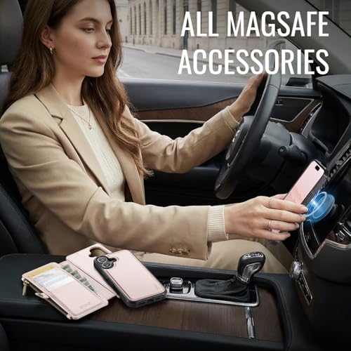 for iPhone 16 Plus - Phone Case Wallet Magnetic, Champagne Gold - color: Champagne Gold, size: iPhone 16 Plus