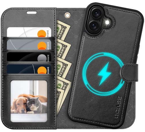 OCASE for iPhone 16 Plus Case Detachable Wallet Case with Card Holder, 2 in 1 Pu Leather Flip Folio with RFID Blocking Stand Wrist Strap Shockproof Phone Cover 6.7 Inch 2024, Graphite - color: Graphite, size: iPhone 16 Plus