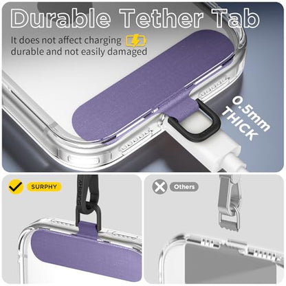 SURPHY Phone Lanyard Crossbody, Phone Strap with Light-Activated Strap - color: Purple