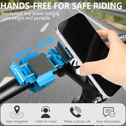 Bike Handlebar Mounts for 4.5-7.7 Phones (Blue) - color: Blue