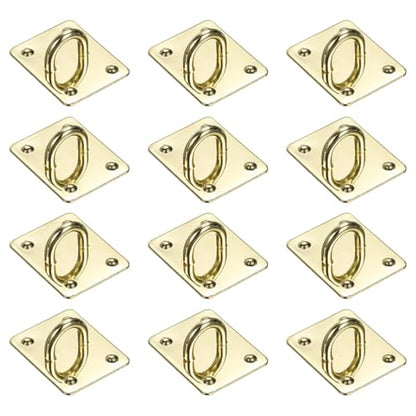 PATIKIL Metal Phone Charm Hook 1.1", 12Pcs Adhesive Square Shaped Phone Finger Grip Hook Smartphones Keychain Ring Charm Loop for DIY Tablet Case Accessories, Gold - color: Gold