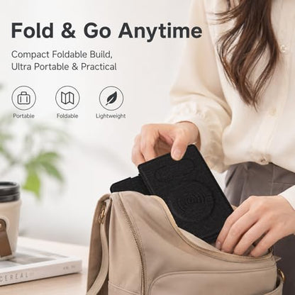 Tongyangat 3 in 1 Foldable Wireless Charging Station, Black - color: Black