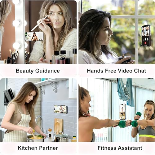 Red OCTO-Buddy Double Sided Silicone Suction Phone Case Mount, Silicon Adhesive Smartphones Stand Sticky Phone Grip, Hands-Free Phone Holder for Selfies and Videos Trending TikTok Items for iPhone