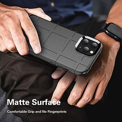 Rugged Shield TPU Thick Solid Armor Tactical Protective Case Compatible with iPhone 12 Pro Max (6.7 inches) - Dark Black - color: Dark Black, size: iPhone 12 Pro Max