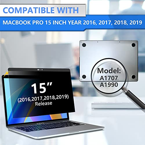 Magnetic Privacy Screen for Macbook Pro 15 inch (2016-2019, A1707, A1990) - size: MacBook Pro 15 inch（2016-2019）