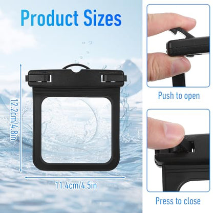 2 Pack Small Waterproof Pouch, Submersible Wallet for Swimming | Waterproof Key Fob Case Floating Keys Holder Pouch Holder for ID Badge Credit Card Money Coins License Water Surfing