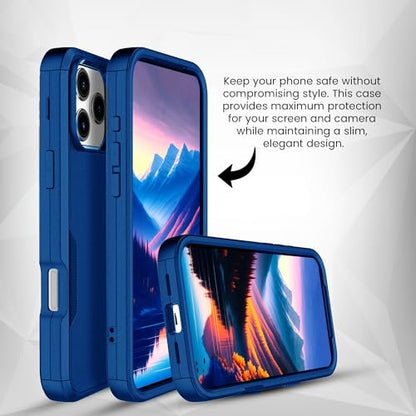 MXX for iPhone 17 Pro Max Case, Heavy Duty 3 in 1 Wing Design Protective Cover with MagSafe, Phone Case 2025 (Navy Blue) - color: Navy Blue, size: iPhone 17 Pro Max