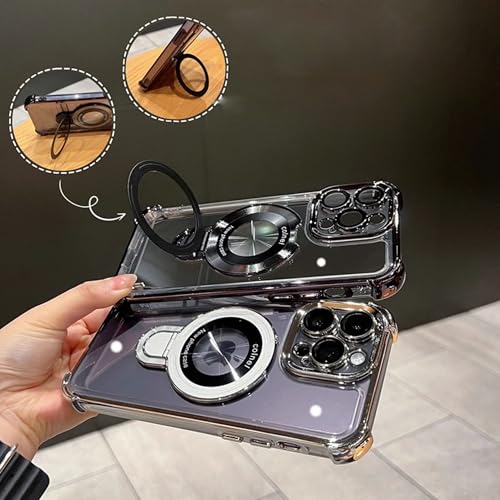 Case Compatible with Samsung Galaxy S20 Case Rugged softcase Protective with Ring Stand Clear Phone case for Samsung S20,Black - color: Black, size: Samsung Galaxy S20