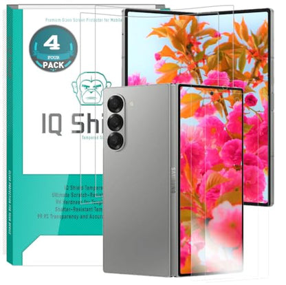 IQShield 4 Pack Screen Protector for Samsung Galaxy Z Fold 8 Ultra/Z Fold 7 5G (Case Friendly) - 2 Pack Main Tempered Glass, 2 Pack Inside Flexible TPU Film