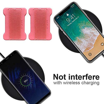 Universal Phone Grip for Smartphones - Phone Holder for Hand - Wireless Charging Compatible (Pink) - 2Pack - color: Pink