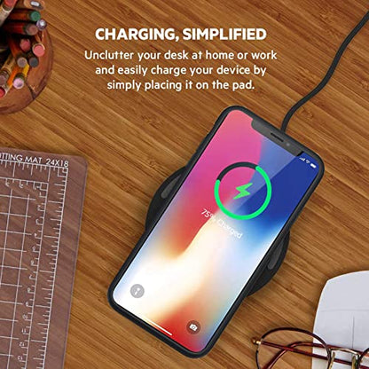 Battery Case for iPhone X/XS, [10000mAh] Enhanced Rechargeable Portable Protective Qi Wireless Charger Case Battery Support CarPlay Wireless Charging Case Compatible with iPhone X/XS (5.8 inch)-Black - size: iPhone X/XS