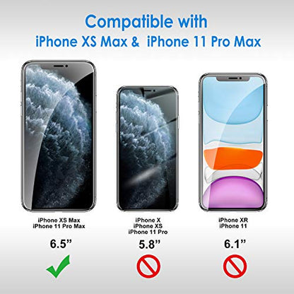 JETech Screen Protector for iPhone 11 Pro Max/Xs Max, 3-Pack | HD Clear, Face ID Compatible, Anti-Scratch Glass - size: iPhone 11 Pro Max/Xs Max