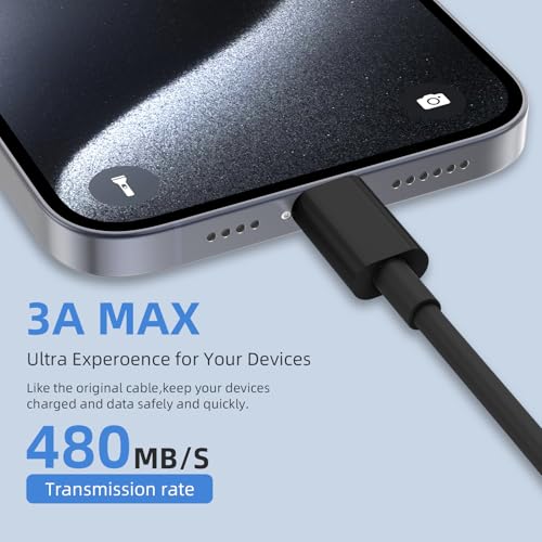 LDHTY CarPlay Charging Cable, USB A to USB C Cable, 2-Pack [3FT+6FT] Black - color: Black, size: 3ft+6ft