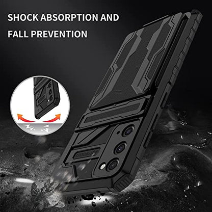 for Samsung Galaxy S20 FE Wallet Case with Card Holder, Black | Detachable Card Holder, Built-in Kickstand, with Screen Protectors, Military Grade, Full Body Shockproof - size: for Galaxy S21 FE - 6.5''