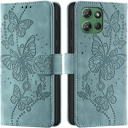 Case Wallet for Motorola Moto G Power 2025/ G Power 2026, Light Green | RFID Blocking, 3 Card Holder Stand, Shockproof TPU Shell, PU Leather Magnetic Closure, 6.8-inch - color: Light Green