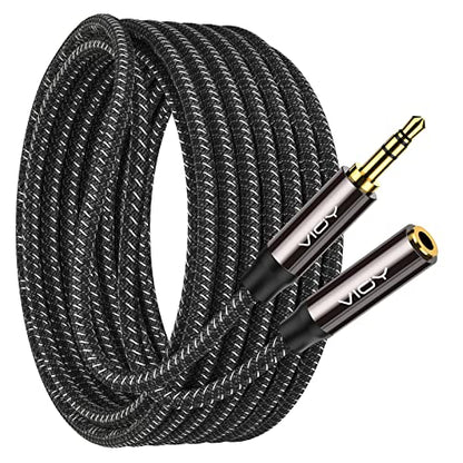 VIOY Headphone Extension Cable 10 FT, 3.5mm Male to Female Braided Aux Cord - size: 10FT