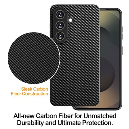 AICase for Samsung Galaxy S26 Plus Case, Carbon Fiber Design Thin Slim Fit Shockproof Hybrid Hard PC Soft TPU Bumper Drop Protection Lightweight Aramid Fiber Protective Cover - color: Carbon Fiber, size: S26 PLUS