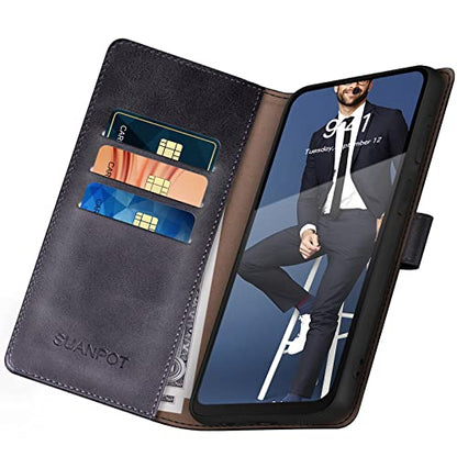 SUANPOT for Motorola Moto G Power 5G 2024 6.7" Wallet case with RFID Blocking Credit Card Holder,Flip Book PU Leather Protective Cover Women Men for Power 5G 2024 Phone case Black - color: Black