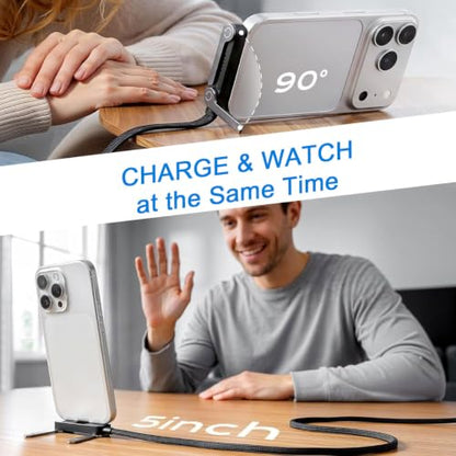 240W USB C to USB C Fast Charging Cable with Foldable Phone Stand,5FT,Black