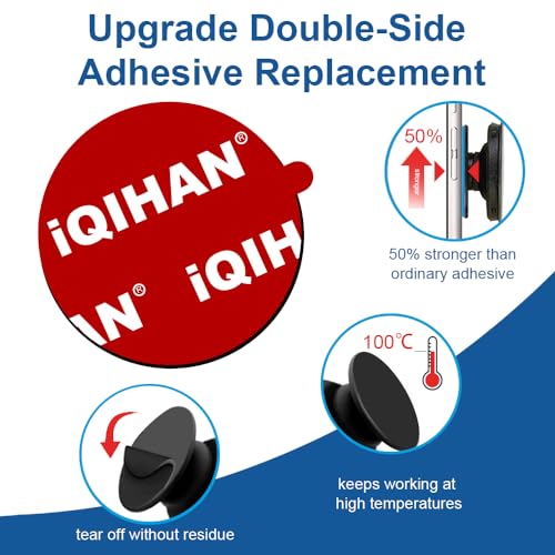 10pcs Sticky Adhesive Pads for Pops Socket Mounting, Double-Sided Extra Round Tape Replacement for Base Back of Phone Collapsible Grips & Stand, 35mm/ 1.38" Circle Thin Stickers (Grey) - color: Grey and Red
