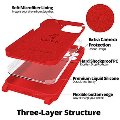 Crossbody Lanyard Strap Case for iPhone 14 Pro Max, Neck Cross Body, Adjustable Holder Removable, Drop Protection Shockproof, Hands-Free Silicone Case 6.7 inch, 150 cm Strap, iP14PM - Red - color: Red