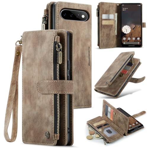 Google Pixel 11/Pixel 11 Pro 5G Wallet Case with Card Holder,Brown - color: Brown, size: Pixel 11/11 Pro 6.3 Inch