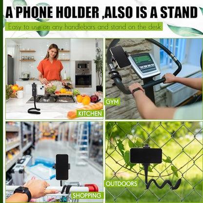 Amylove 2 Pcs Stroller Phone Holder Universal Stand, Black, Upgraded - style: Upgraded
