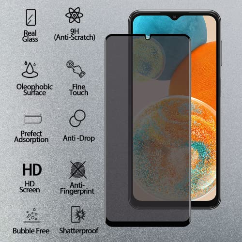 Privacy Screen Protector for Samsung Galaxy A23 + Lens Protector - size: Samsung Galaxy A23 5G